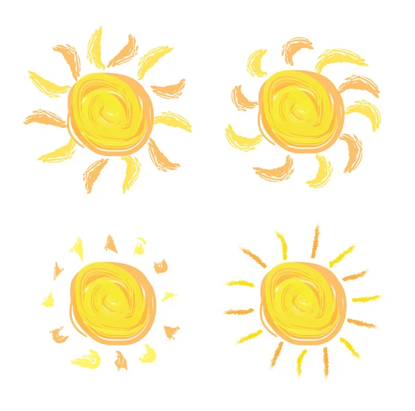 Zon pictogrammen — Stockvector