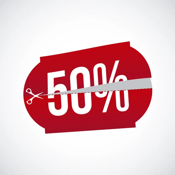 Vijftig procent — Stockvector