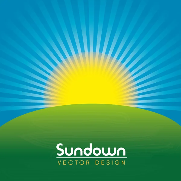 Sundown — Stock Vector