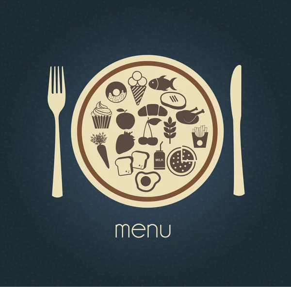 Menu icons — Stock Vector