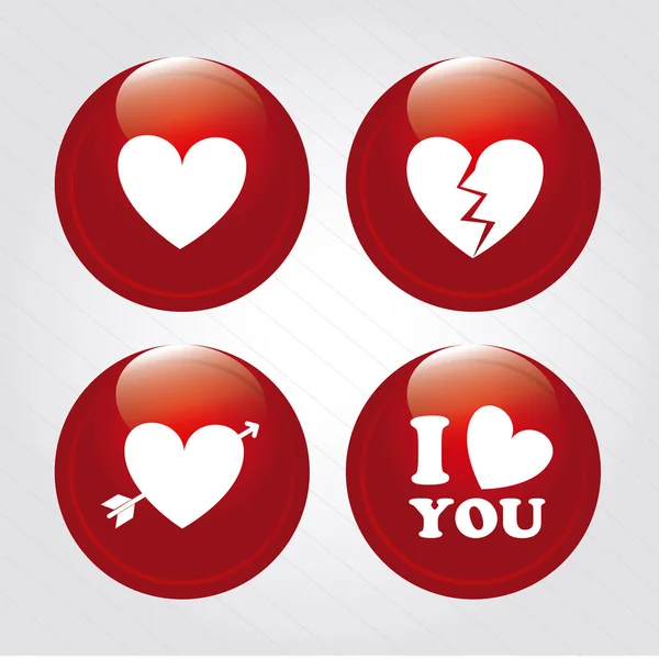 Hearts icons — Stock Vector