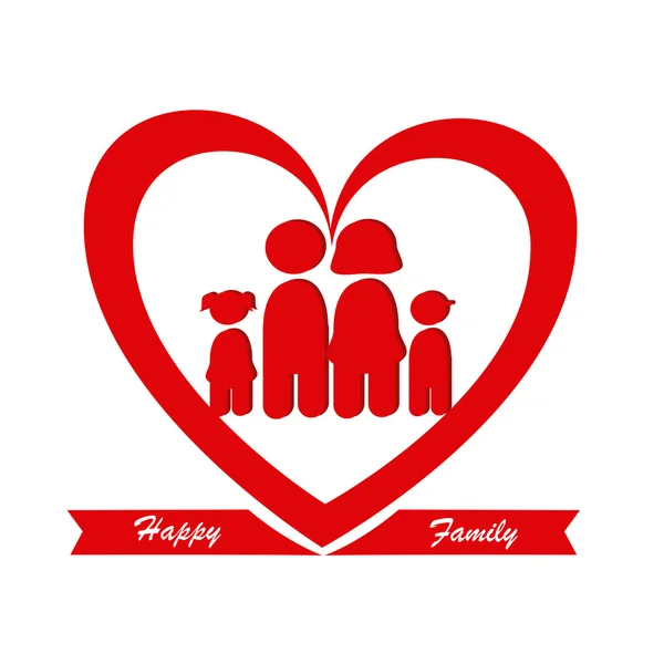 Familia feliz — Vector de stock