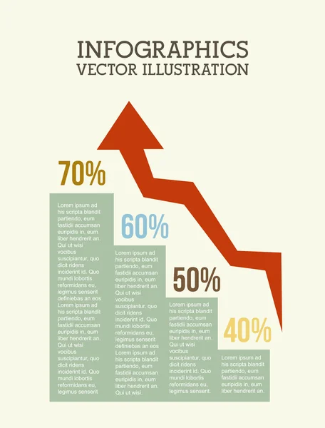 Infographie des flèches — Image vectorielle