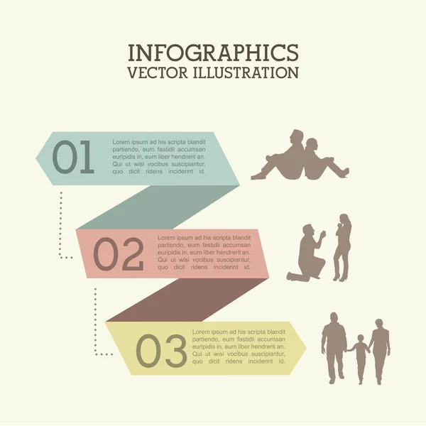 Nastri per infografica — Vettoriale Stock