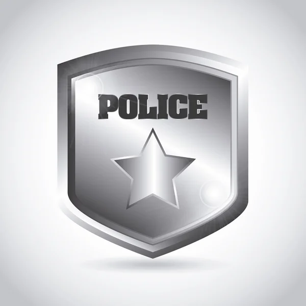 Plaque de police — Image vectorielle