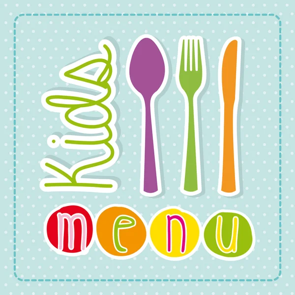 Kids menu — Stock Vector