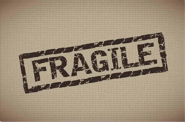 Etiqueta frágil — Archivo Imágenes Vectoriales