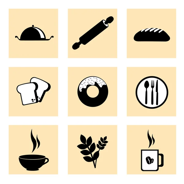 Iconos del restaurante — Vector de stock