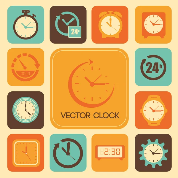 Návrh hodin — Stockový vektor