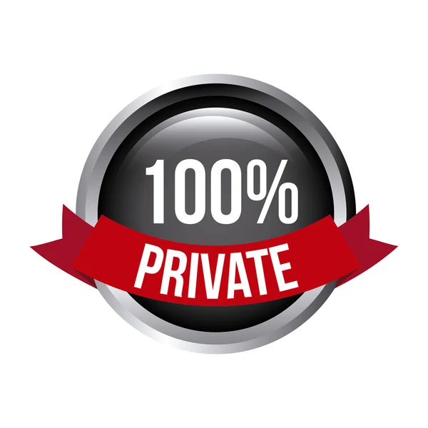100 percent private — Stock Vector