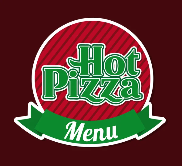 Hot pizza — Stock Vector