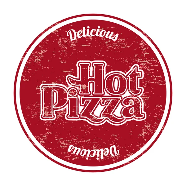 Hot pizza — Stock Vector