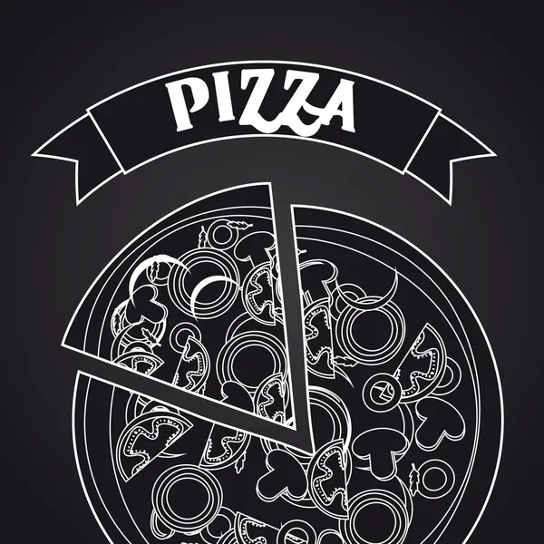 Pizza — Stockvektor