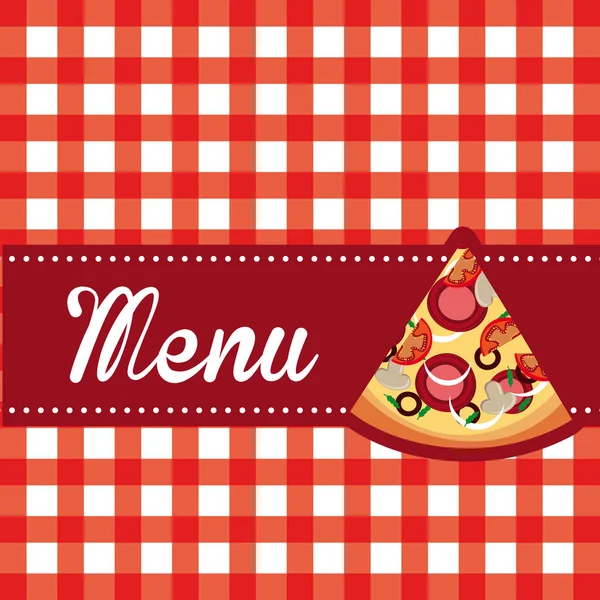 Menú pizza — Vector de stock