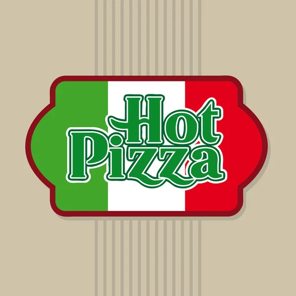 뜨거운 피자 — 스톡 벡터