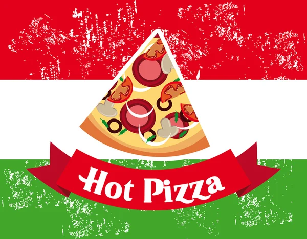 Gorąca pizza — Wektor stockowy