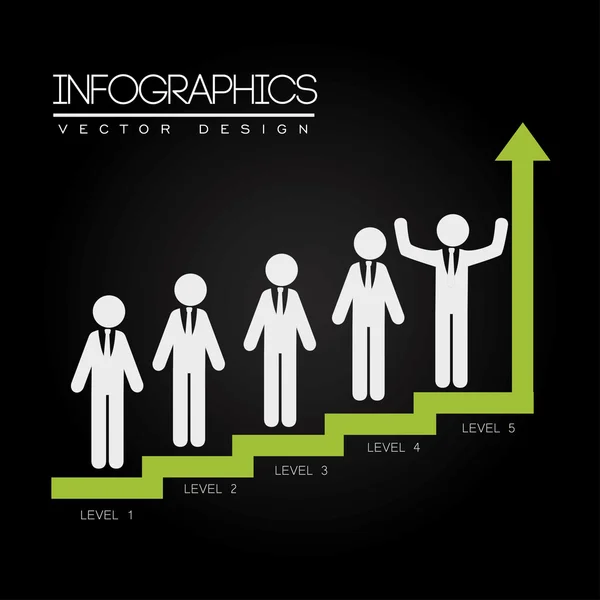 Nivåer infographics — Stock vektor