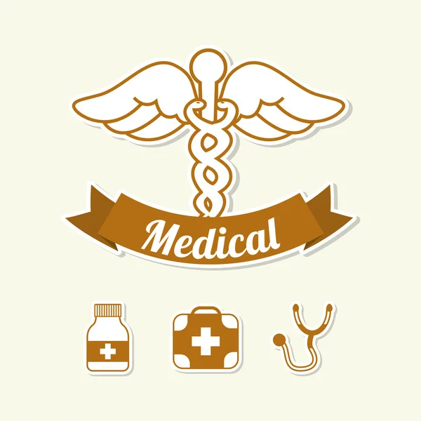 Rótulo médico — Vetor de Stock