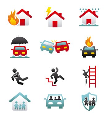 insurance icons clipart