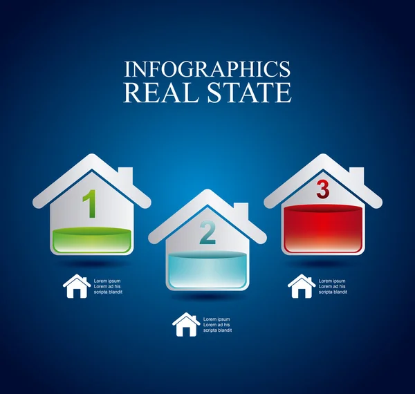 Infographics real estate — Stock Vector