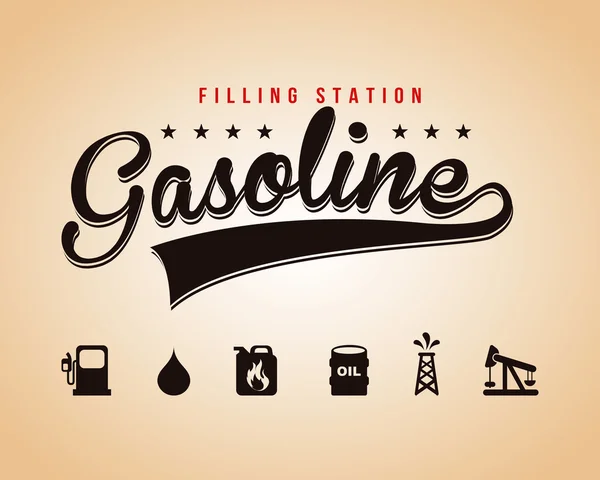 Etiqueta de gasolina — Archivo Imágenes Vectoriales