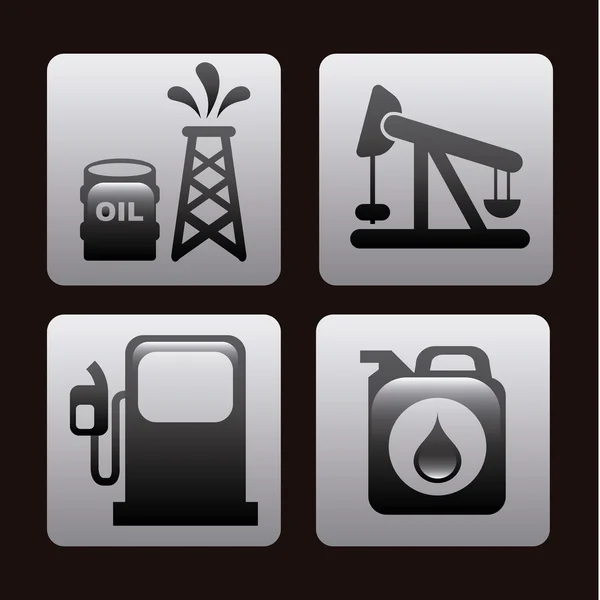 Icone del carburante — Vettoriale Stock