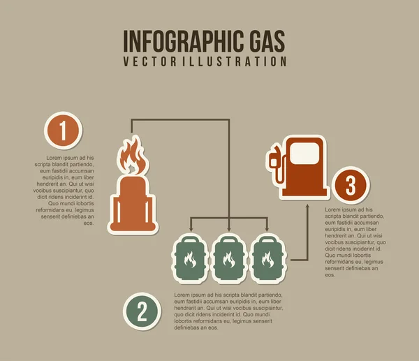 Combustibile per infografiche — Vettoriale Stock