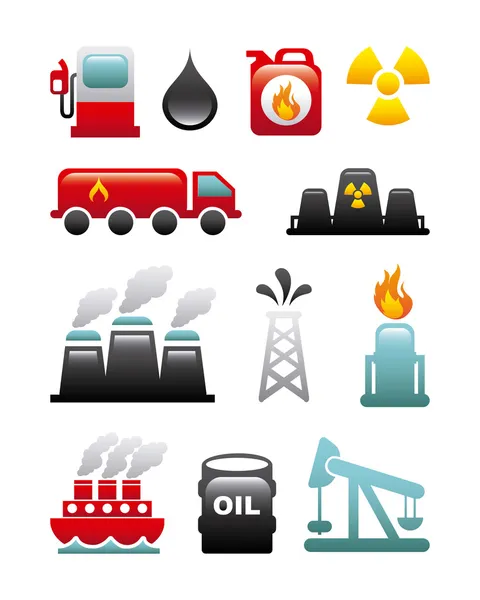 Iconos de combustible — Vector de stock