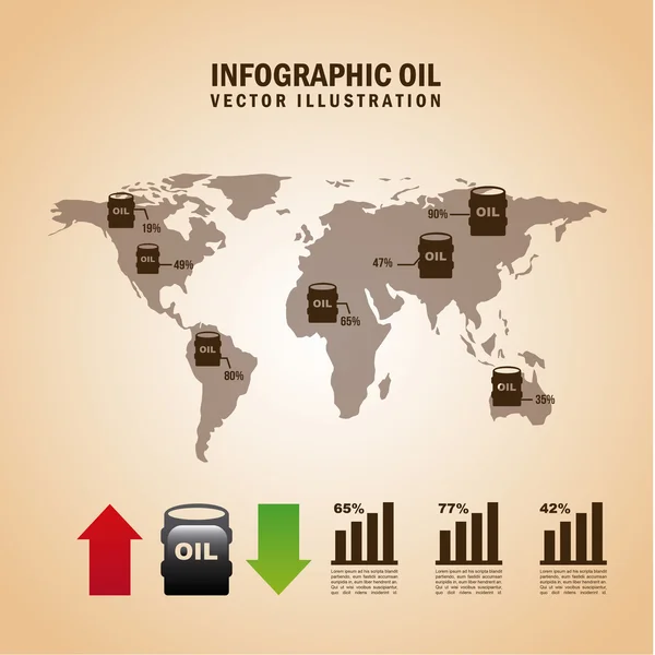 Infographie carburant — Image vectorielle