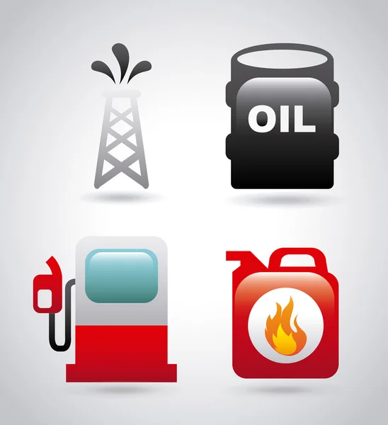 Iconos de combustible — Vector de stock