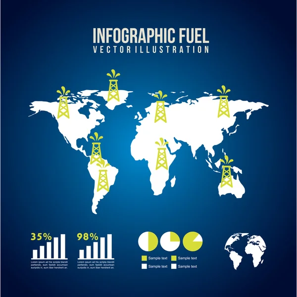 Combustível infográfico —  Vetores de Stock