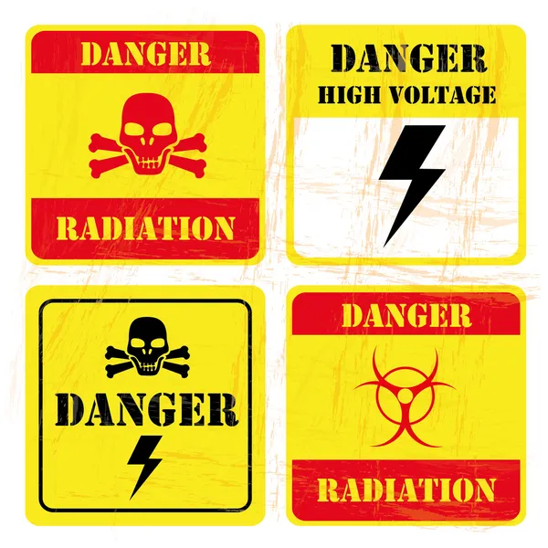 Danger labels — Stock Vector