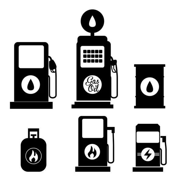 Kraftstoff-Ikonen — Stockvektor