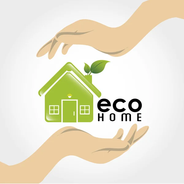 Eco casa — Vector de stock