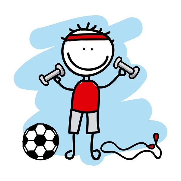 Sport garçon — Image vectorielle