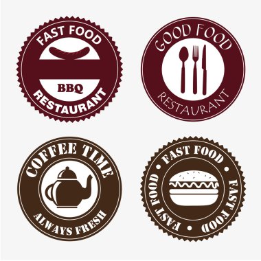 food and drinks labels clipart