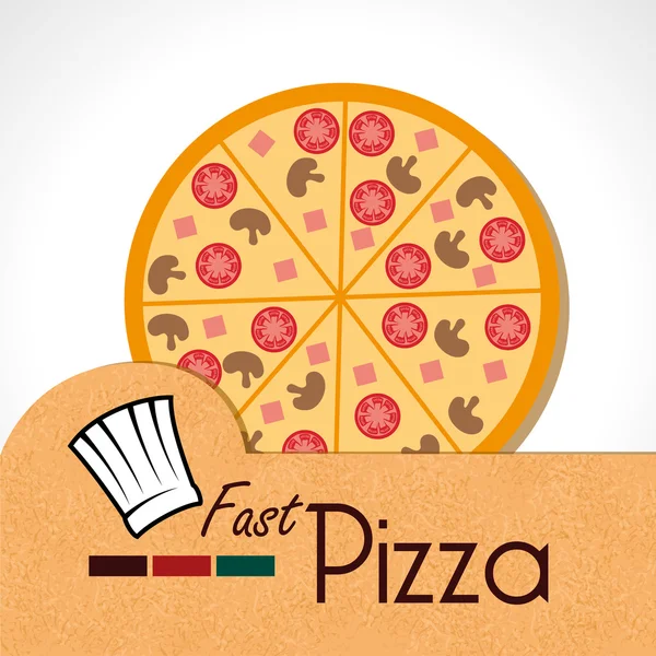 Snelle pizza — Stockvector