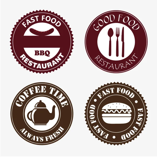 Food and drinks labels — Stock Vector