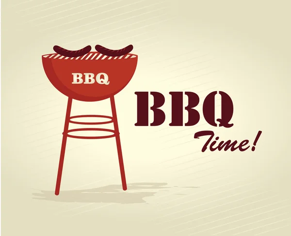 BBQ tempo — Vettoriale Stock