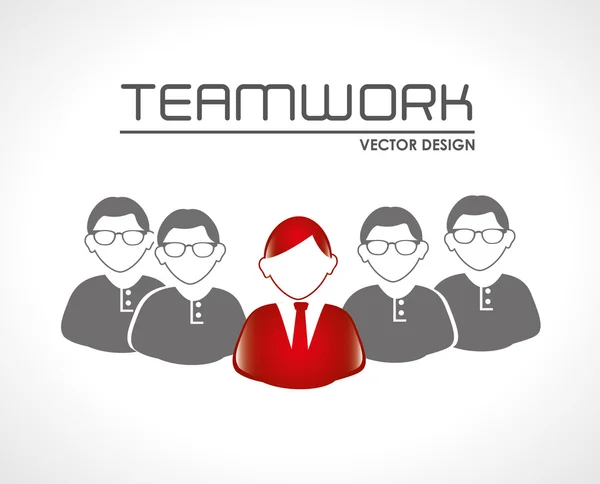 Diseño de trabajo en equipo — Archivo Imágenes Vectoriales