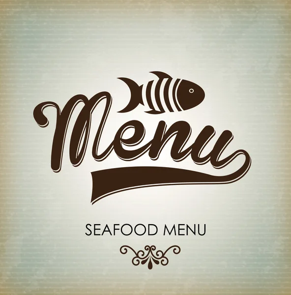 Menu de comida do mar — Vetor de Stock