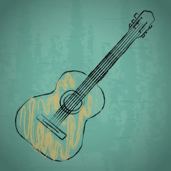 Guitarra — Vector de stock