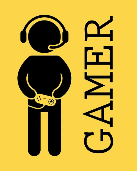 Gamer. —  Vetores de Stock