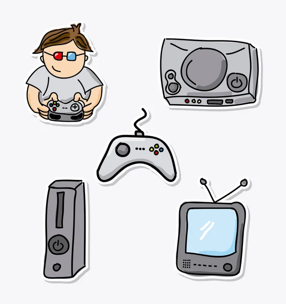 Gamer pictogrammen — Stockvector