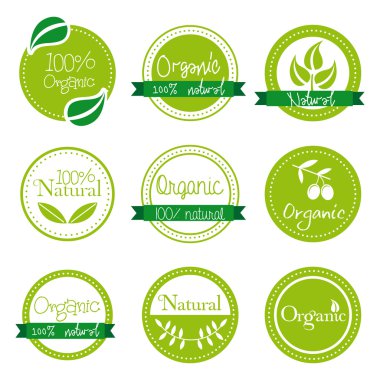 organic labels clipart