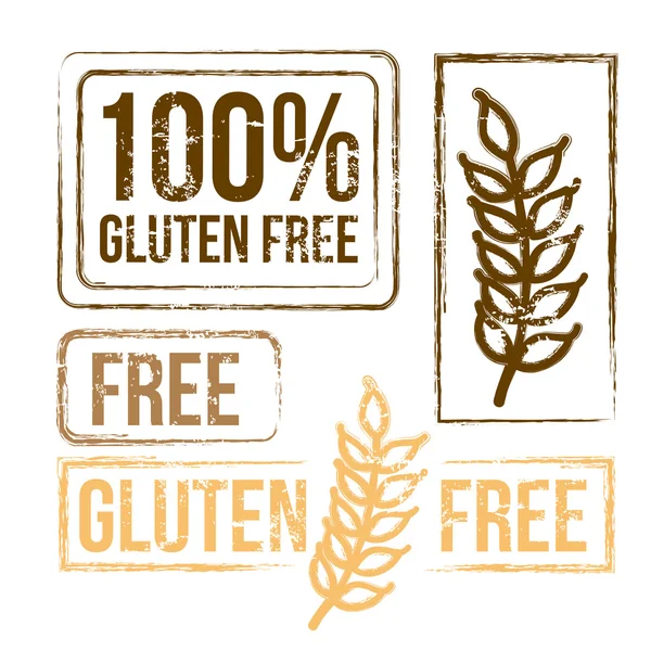 Yüzde 100 ücretsiz gluten — Stok Vektör