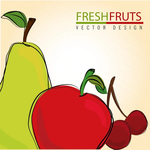 Frutos frescos — Vetor de Stock