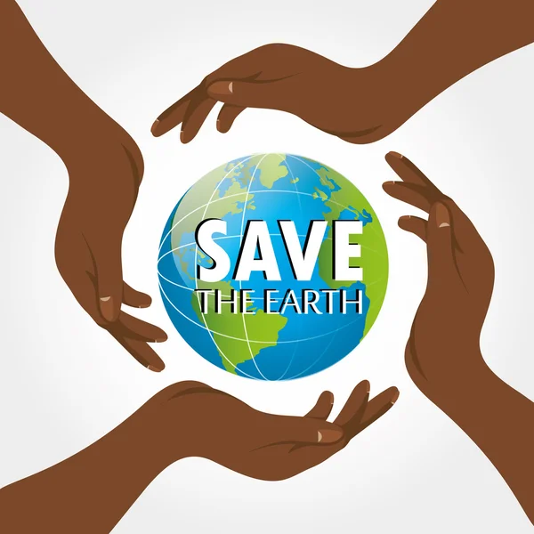 Save the earth — Stock Vector