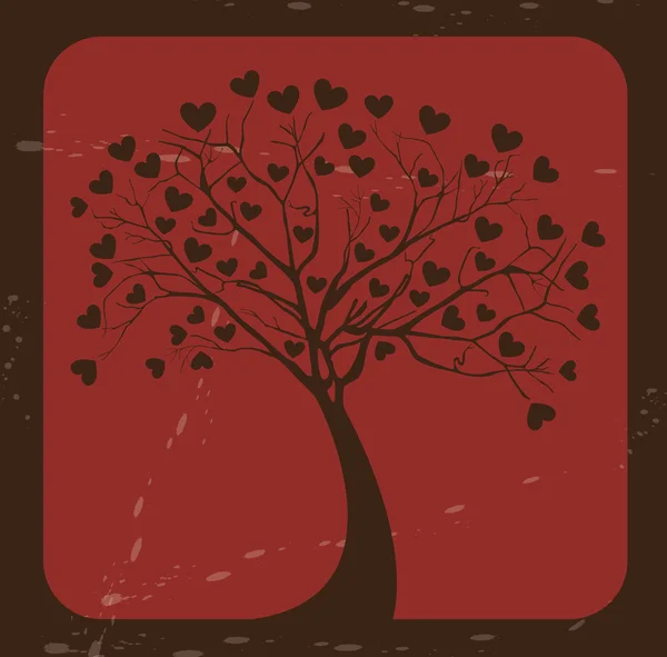 Amor de árbol — Vector de stock