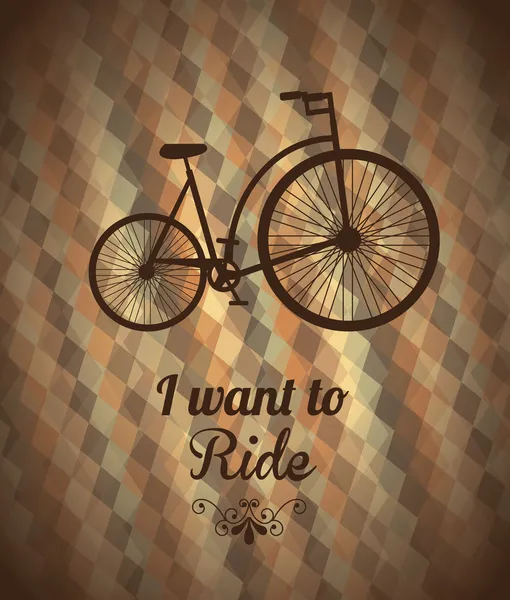 I want to ride — Stock Vector